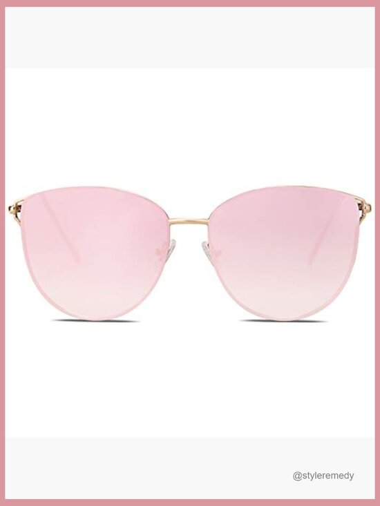Metal Frame Mirrored Flat Lens Sunglasses UV400 Protection main image 6